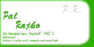 pal rajko business card